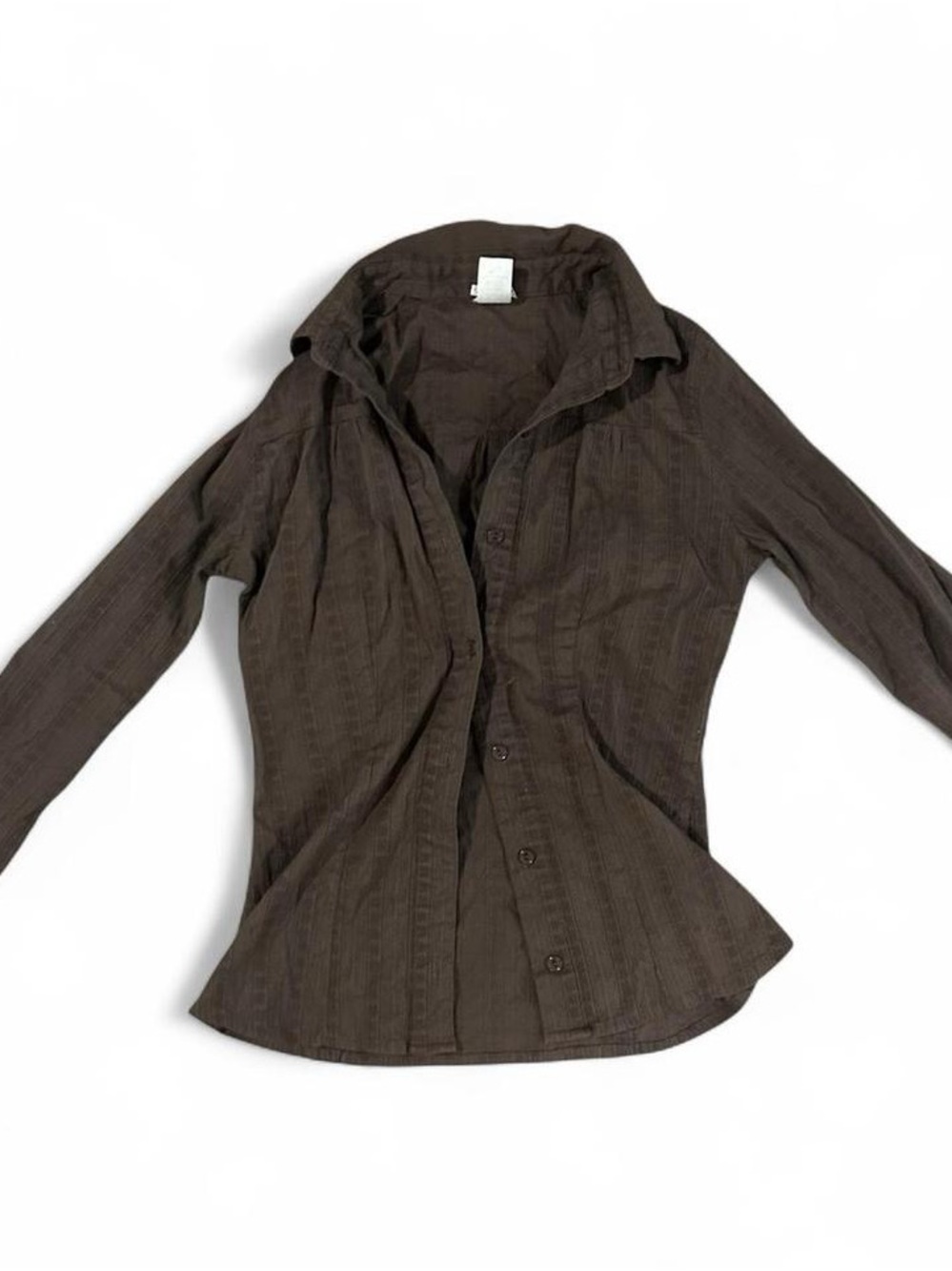 SPY Women's Dark Brown Button-Down Collared Shirt